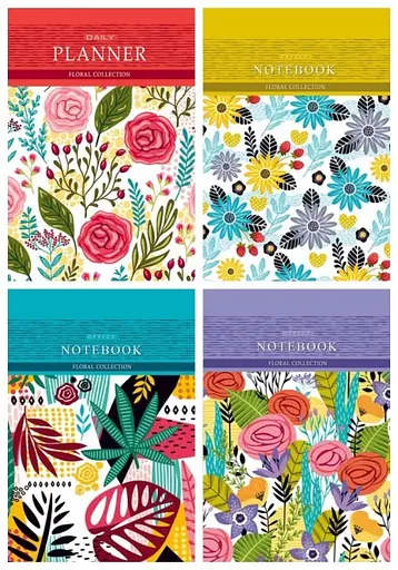 Блокнот, 70 г, 125x200 мм, 80 листов, линейка, ламинация, Sh18306-18309 - фото 2