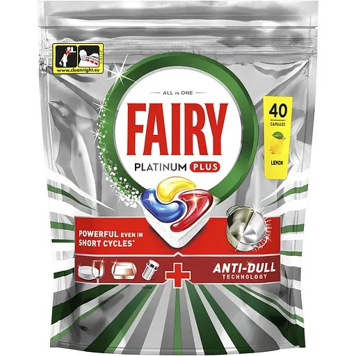 Капсулы для посудомоечных машин Fairy Platinum Plus Все-в-1, 40 шт. - фото 1