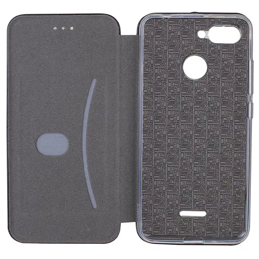 Кожаный чехол-книга Classy для Xiaomi Redmi 6 Темно-синий - фото 2