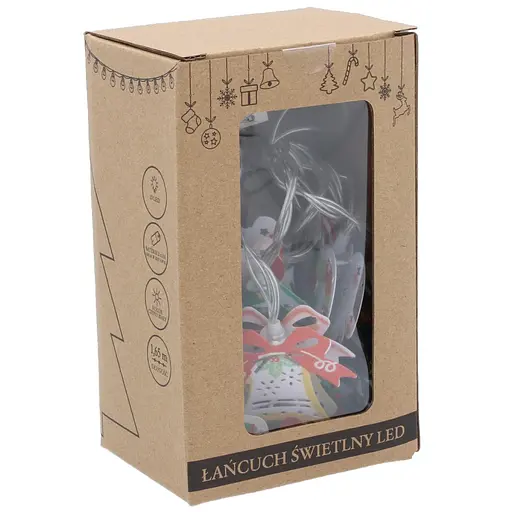 Гирлянда Chomik Новогодние атрибуты 10LED теплый белый на батарейках (LED4024)