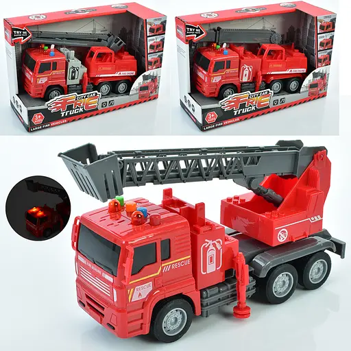 Пожежна машина, 6908-10-11, 23 см, інерція, звук, світло, рухливі деталі (В асортименті) - фото 2