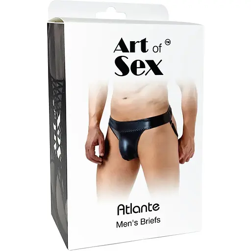 Мужские виниловые трусы Art of Sex - Atlante, цвет Черный, размер L-2XL - фото 4