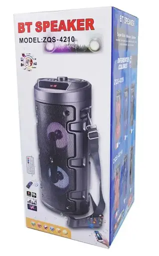 Портативная беспроводная колонка BT Speaker ZQS-4210 с Bluetooth, FM-радио и аккумулятором - фото 6