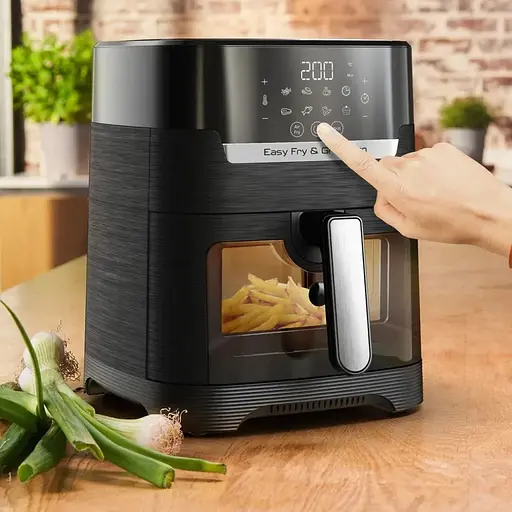 Мультипечь Tefal Easy Fry & Grill Vision Window 1550Вт 4.2л 10 программ с окошком пластик черный - фото 5