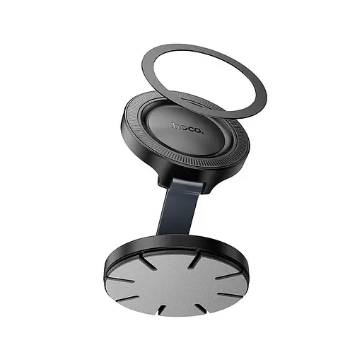 Автотримач для телефона HOCO H61 Show folding ring magnetic car holder (dashboard) Black Metal Gray - фото 7
