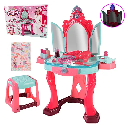 Набір "Трюмо Bauty" 008-989, зі стільчиком та аксесуарами, в коробці (6975434400839) - фото 1