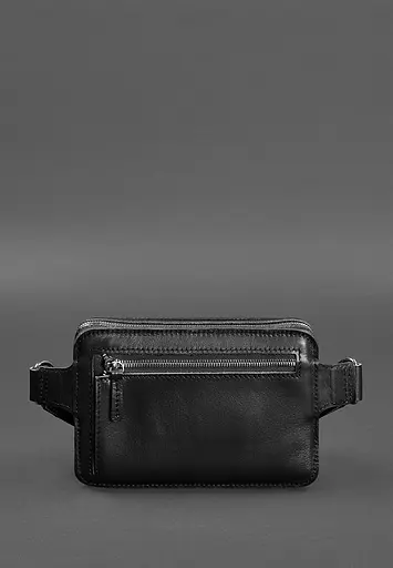 Шкіряна поясна сумка Dropbag Minі чорна - фото 4