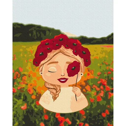 Картина по номерам Маковый веночек Лили Демачкович Brushme 40x50 см разноцветная 000277446 - фото 1