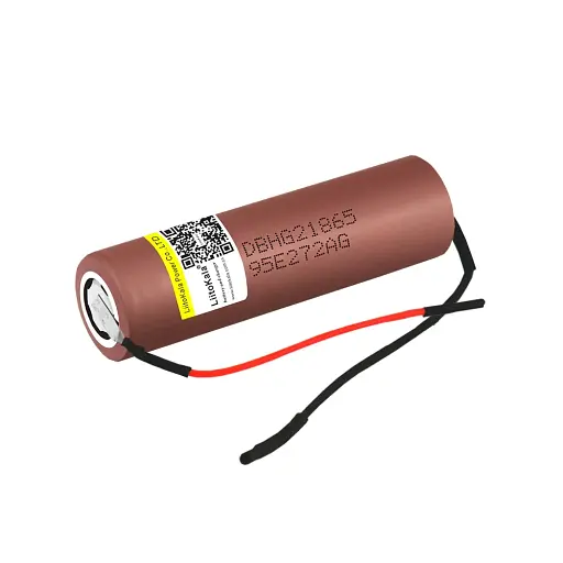 Аккумулятор 18650 LG HG2 3000mAh 3.7V 30А с проводами под пайку (Коричневый)