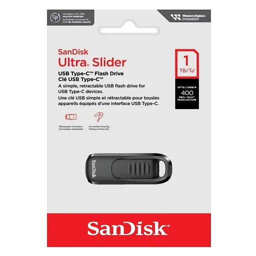 Flash SanDisk USB 3.2 Gen1 Ultra Slider Type-C 1Tb (400 Mb/s) - фото 2