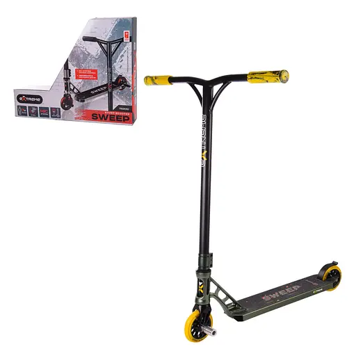 Самокат трюковый 2-х колесный TR21010 (RL7T), Extreme Motion SWEEP, колеса PU 110 мм Зеленый