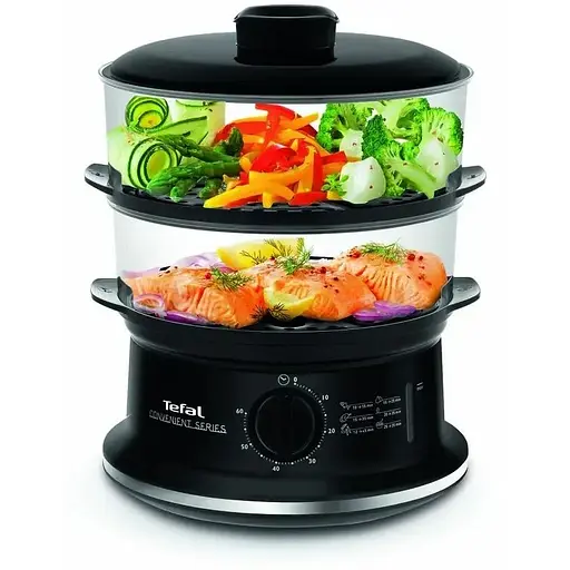 Пароварка Tefal Convenient 900 Вт чорна (VC140131) - фото 2