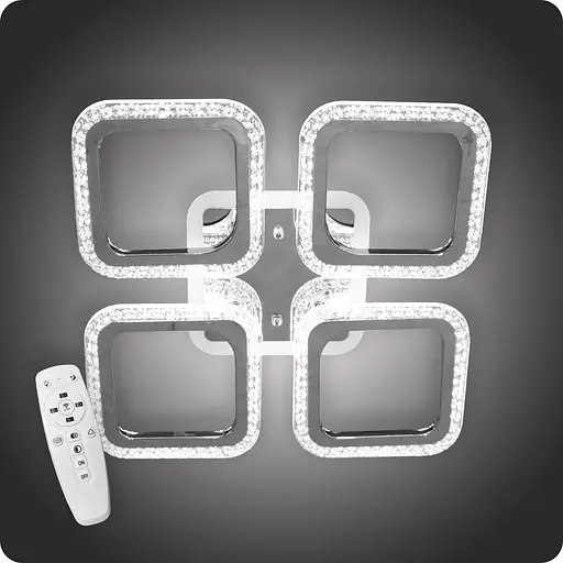 Люстра світлодіодна 517 Dlight 3color з пультом 55Вт Хром (01855) - фото 2