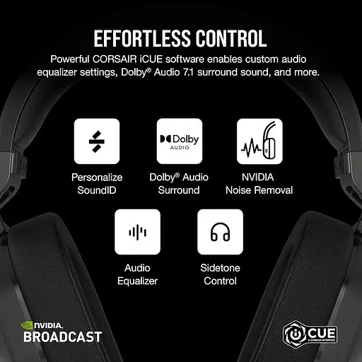 Наушники беспроводные Corsair HS65 Wireless (CA-9011285) черные - фото 8