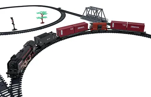 Большая железная дорога Ретро-поезд с дымом, светом и звуком — Трасса 207 см Ramiz (на аккумуляторе) - фото 6