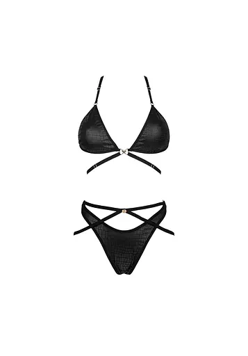 Комплект белья Obsessive Cobra Nive L/XL черный - фото 5