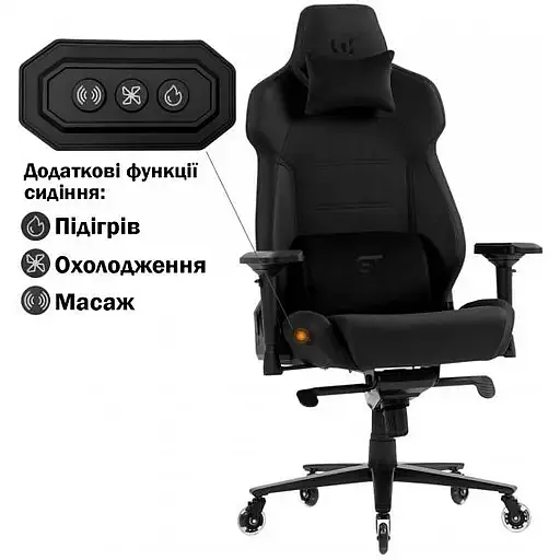 Геймерське крісло GT Racer (X-8703 Fabric Black) - фото 7