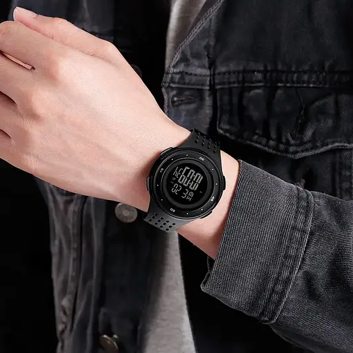 Чоловічий наручний годинник Skmei 1537 (Чорний) - фото 6