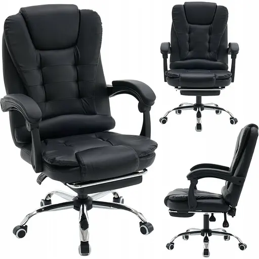 Офисное кресло с подставкой для ног Hanert Ergo Black - фото 1