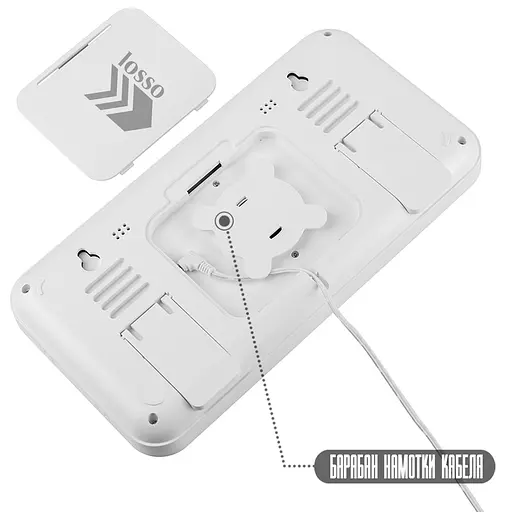 Электронные часы настольные и настенные LOSSO Premium W-500 интерьерные светодиодные White (18969) - фото 9