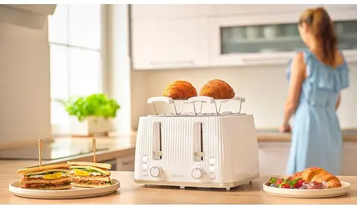 Тостер Sencor STS7540WH біло-золотий 1860 Вт - фото 5