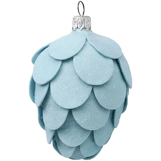 Набір новорічних прикрас на ялинку Dashuri Шишка Кедр 6 штук 7x9 см, блакитний 15556607