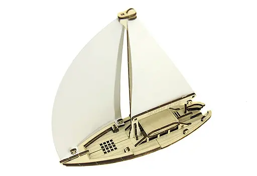 Дерев'яний конструктор Елітна Яхта 51 деталь - фото 7