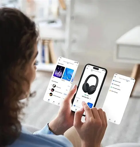 Навушники бездротові Haylou S30 Pro накладні темно сині Bluetooth 5.4 - фото 8