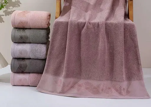 Набір 6 банних великих рушників 140х70 см DT-494-72 комплект рушників для ванни вауни бані Різні кольори - фото 1