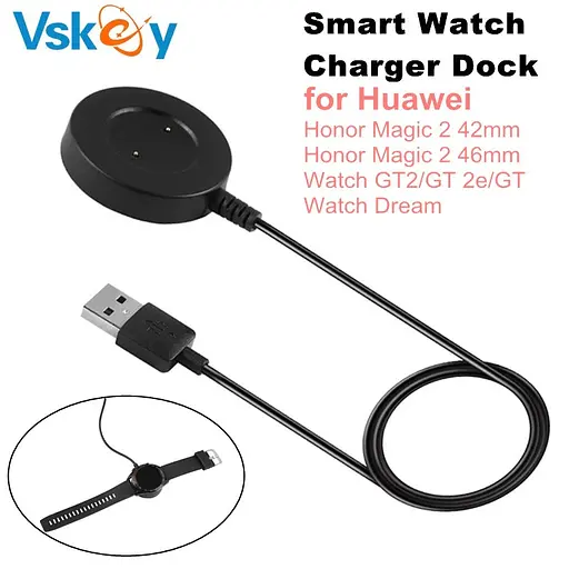 Зарядное устройство для Amazfeel для смарт-часов Huawei GT2/ GT 2e/ GT/ Honor Magic/ Watch 2 42 46 мм Black - фото 2