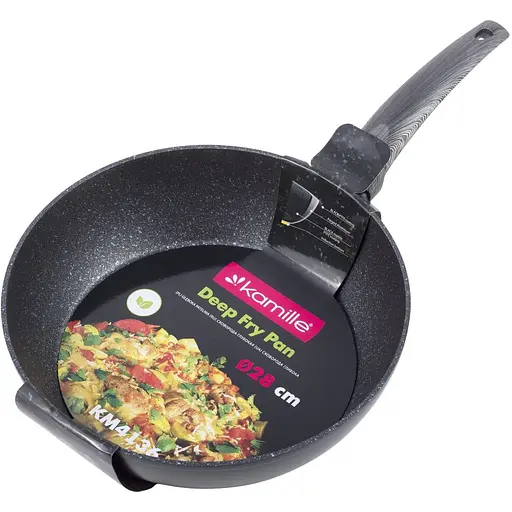 Сковорода-сотейник с антипригарным покрытием Kamille 28 см Черная 000274995