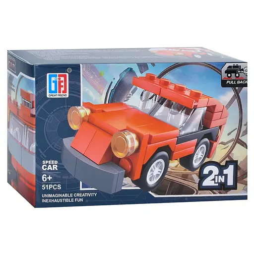 Конструктор 2в1 Транспорт-трансформер, 123-353/357, від 51 деталі, (В асортименті) - фото 2