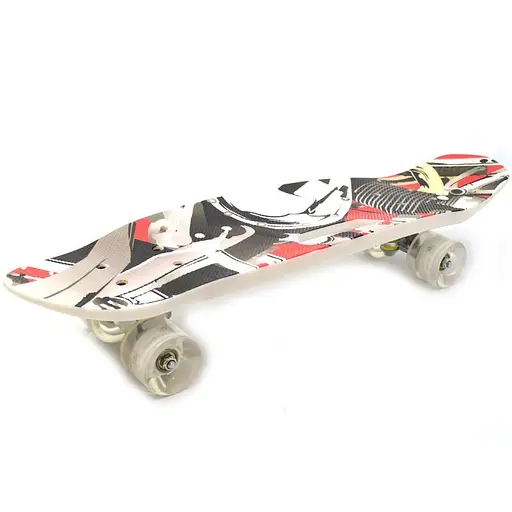 Скейт пенни борд круизер с ручкой Best Board, PU колеса, светящиеся, доска 65 см, C40311 (в ассортименте) - фото 5