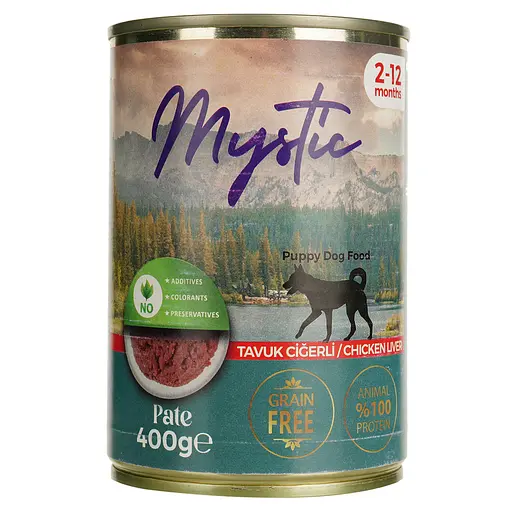 Влажный корм Mystic паштет для щенков с курицей и ливером 400 г - фото 2