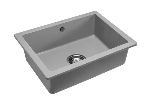 Гранітне кухонне миття Rea Nels grey granit ZLE-00118, Сірий - фото 2