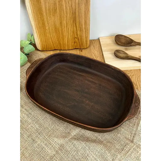 Деко для запікання керамічне (глиняне) різьблене Колосок