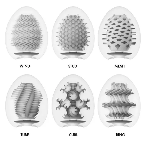 Набор мастурбаторов Tenga Egg Wonder Pack 6 шт. белый - фото 3