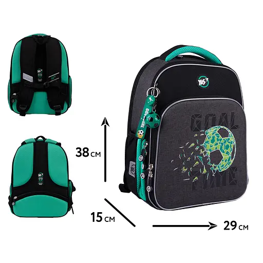 Рюкзак шкільний каркасний Yes Football Time S-78 - фото 2