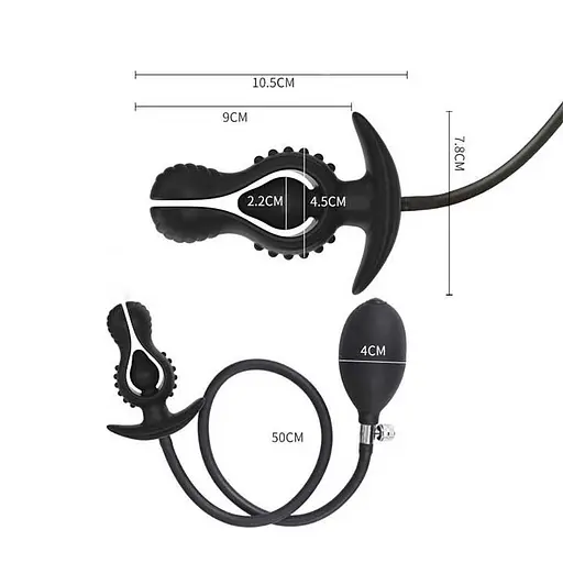 Надувний анальний розширювач Aisin Bud 4,5 см - 8 см - фото 2