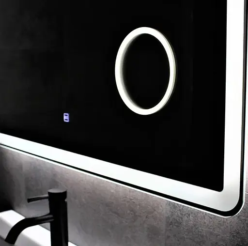 Дзеркало Dusel DE-M3051 75x120 см Збільшувальна лінза + сенсорне включення + підігрів, Білий - фото 7