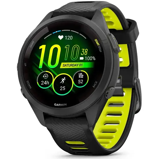 Смарт-часы Garmin Forerunner 265S Black Bezel and Case w. Black/Amp Yellow S. Band (010-02810-03/13/53)
