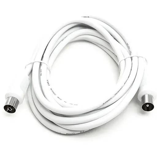 Кабель коаксиальный PowerPlant AV 75 Ом, 3 м, белый