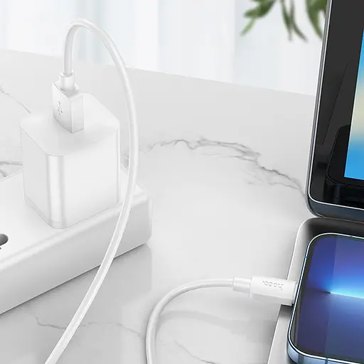 Дата кабель Hoco X96 Hyper USB to Lightning 12W (0.25m) White - фото 4