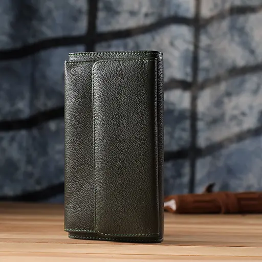 Горизонтальный кошелек с карманом для телефона из натуральной кожи ST Leather 19х10х3 см acs0029674 - фото 10