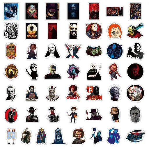 Стікерпак Хорор Набір наклейок GeekLand Horror 100 штук - фото 4