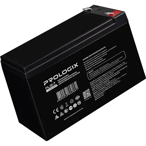 Акумулятор Prologix AGM 12V (12V/7Ah/84Wh) (PL12-7) [114639] - фото 3