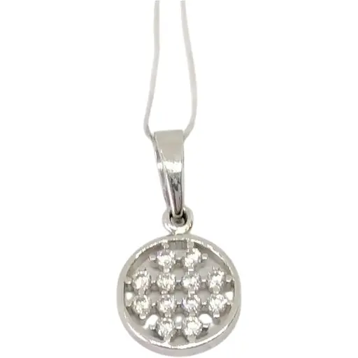 Золота підвіска Столична Ювелірна Фабрика з фіанітами. 440485Б