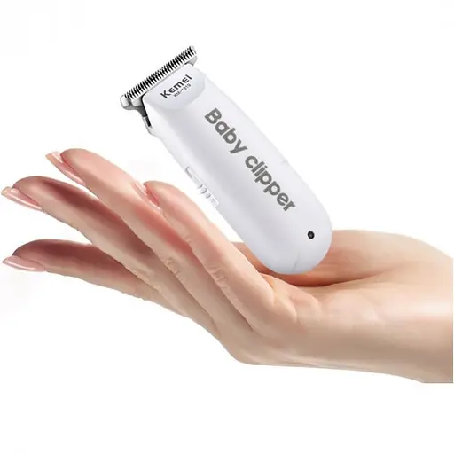 Тиха машинка для стрижки немовлят і дітей Kemei Km-1319 (Біла) - фото 6