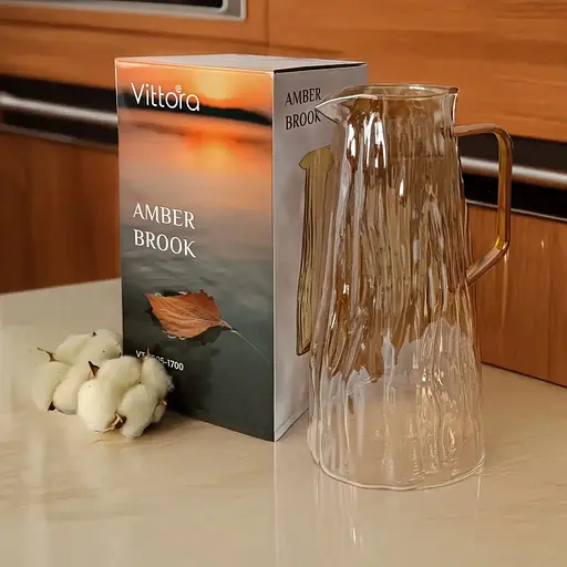 Кувшин стеклянный Vittora Amber Brook 1.7 л VT-5905-1700 (147379) - фото 2
