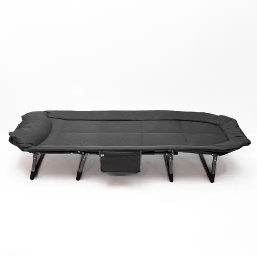 Шезлонг-ліжко Yiwu розкладне регульоване 190х60 см для дачі кемпінгу сірий SJ-0125-190 - фото 4